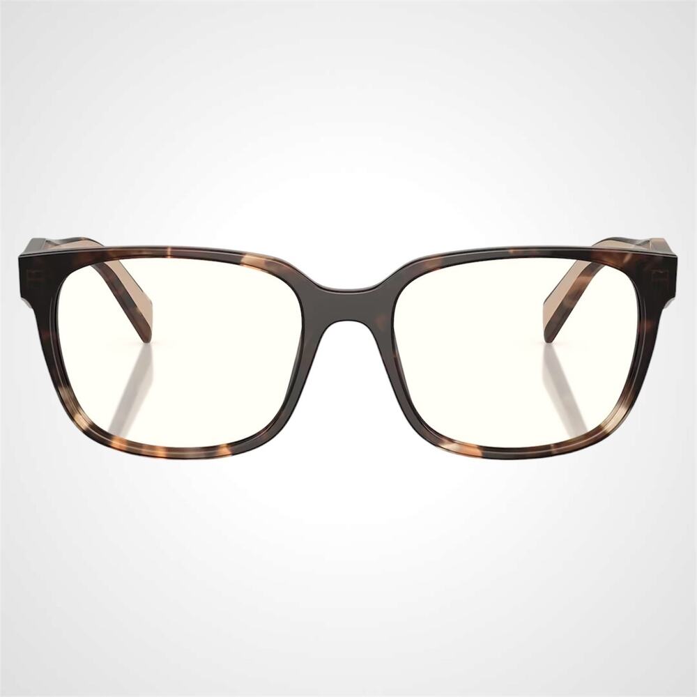 New PRADA Eyeglasses Square Brown Caramel Havana 52-18-140mm - Picture 3 of 6